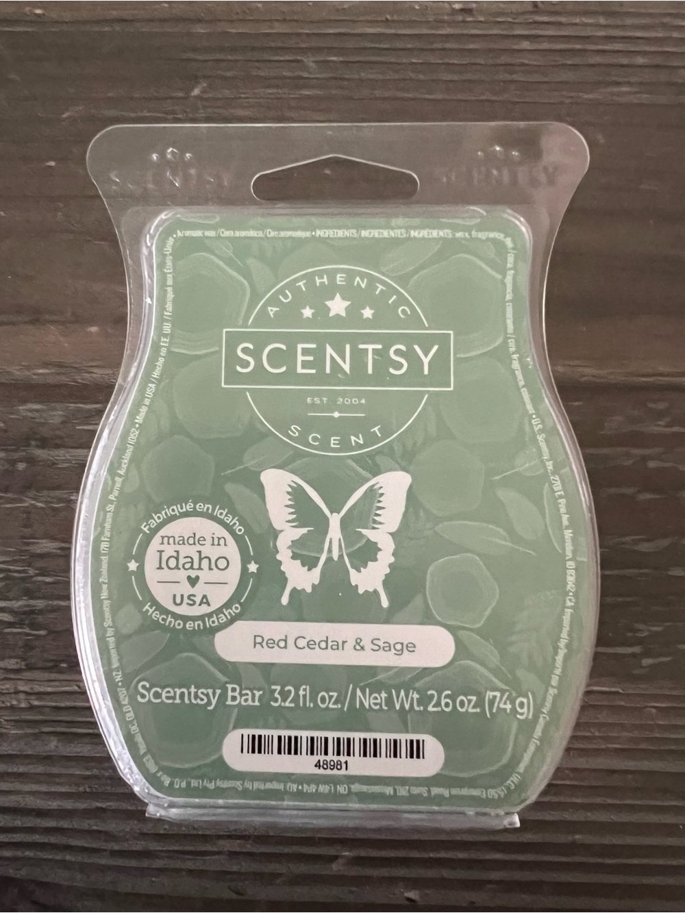 Red Cedar & Sage - Scentsy Partial Wax Bar